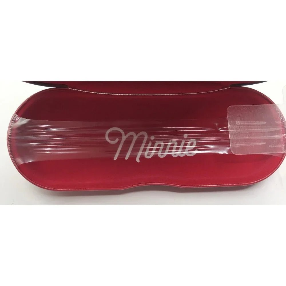 Disney Minnie Mouse Eyeglass Eyewear Hard Clam Shell‎ Case Polka Dots Red Black